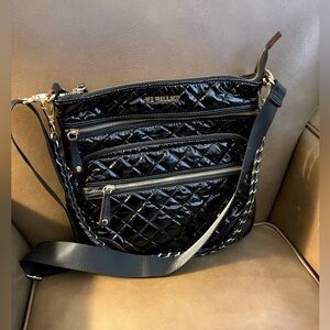 MZ Wallace Black Lacquer Downtown Crosby.